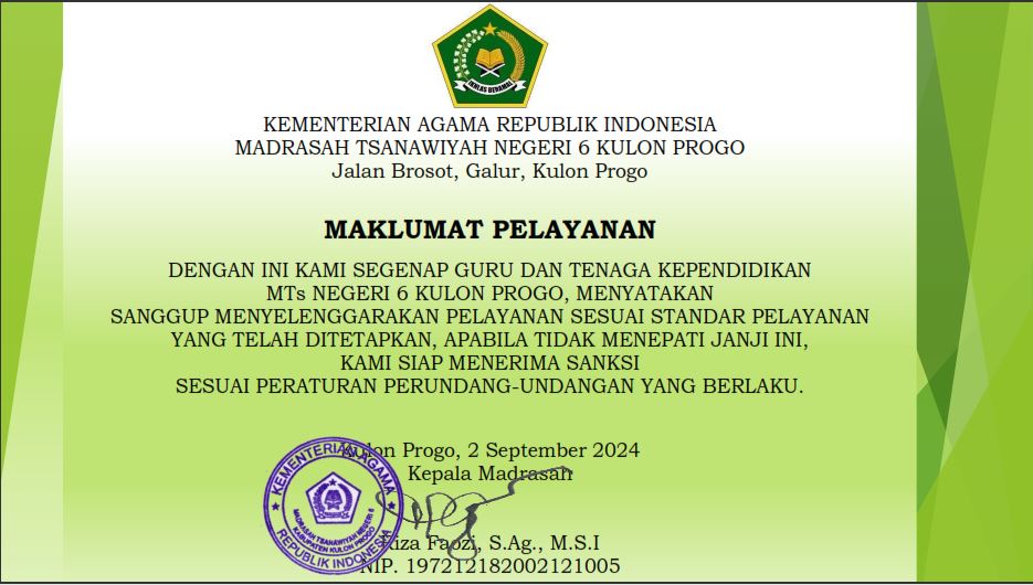 Maklumat Pelayanan 