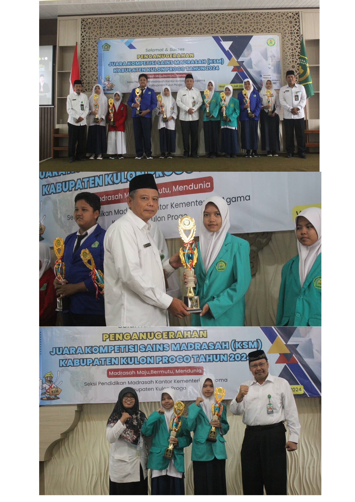 Dua Siswa MTsN 6 Kulon Progo Terima Anugerah Juara KSM Kabupaten Kulon Progo 2024