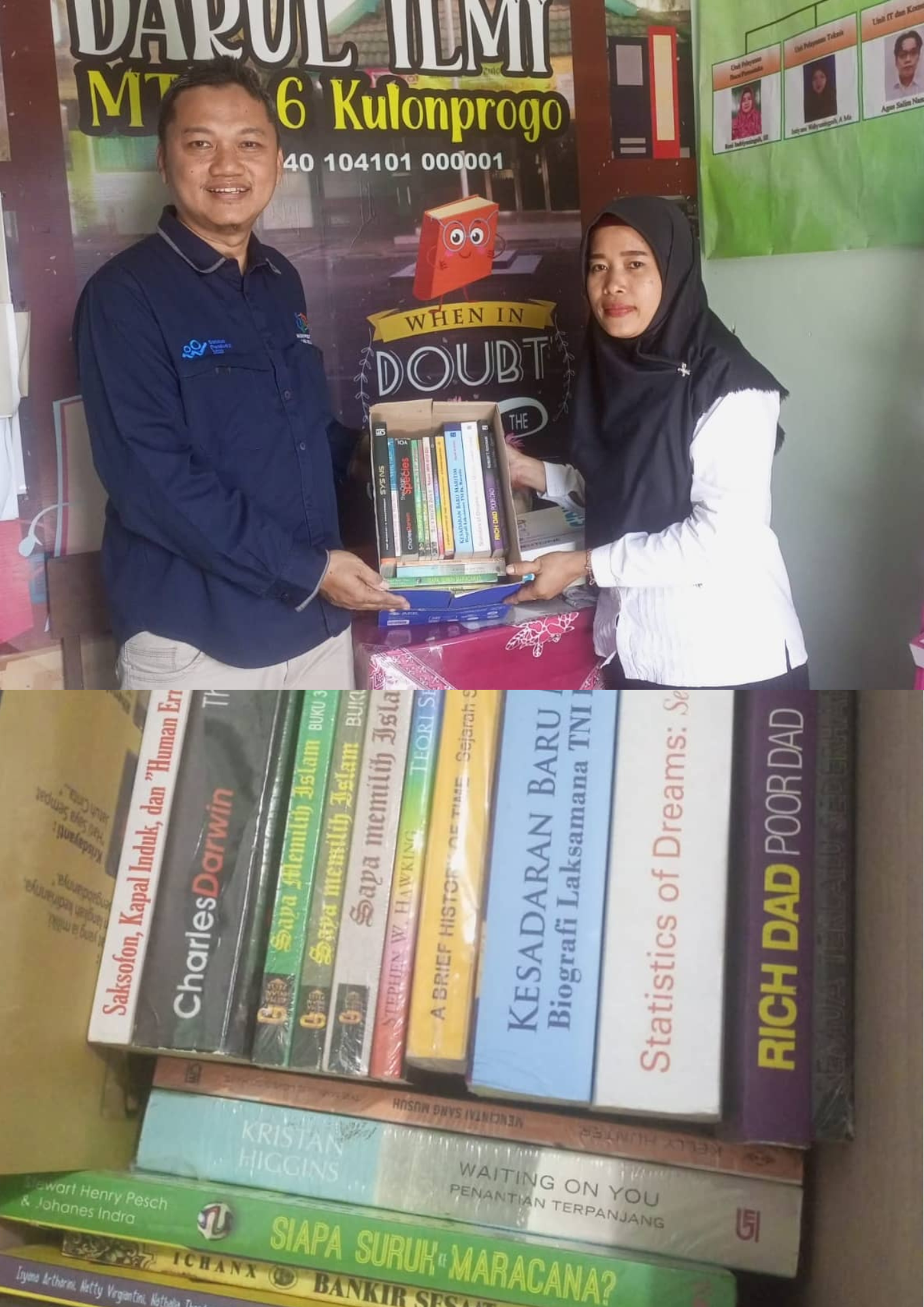 Perpustakaan Darul Ilmi MTsN 6 Kulon Progo Terima Hibah Buku dari BPS